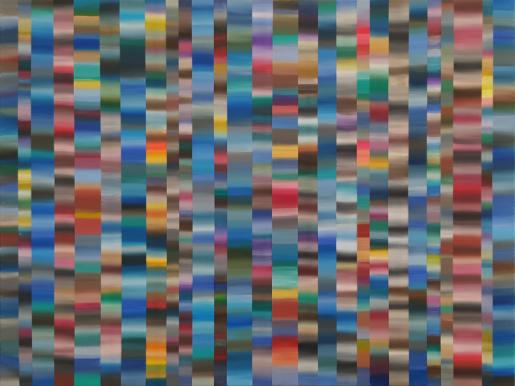 27 Stripes (2020), acrylic on canvas, 80 x 60 cm