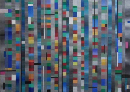 Stripes (2020), Acryl auf Leinwand, 70 x 50 cm, private Sammlung
