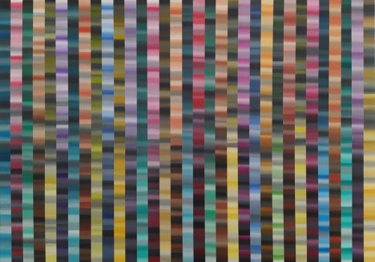 33 Stripes (II) (2021), Acryl auf Leinwand, 100 x 70 cm