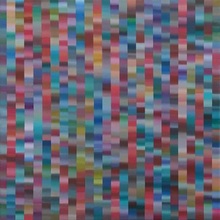 26 Stripes (II) (2021), acrylic on canvas, 50 x 50 cm