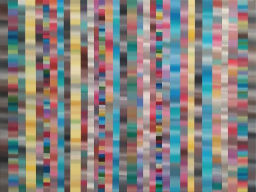 33 Stripes (2021), Acryl auf Leinwand, 100 x 80 cm