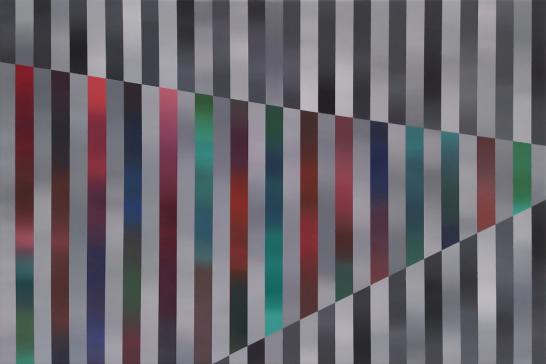81 Stripes (II) (2022), acrylic on canvas, 60 x 40 cm