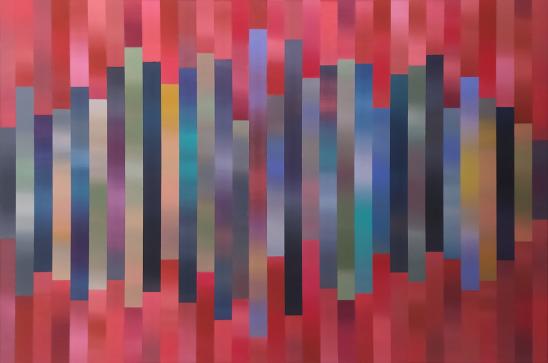 93 Stripes (2022), Acryl auf Leinwand, 60 x 40 cm