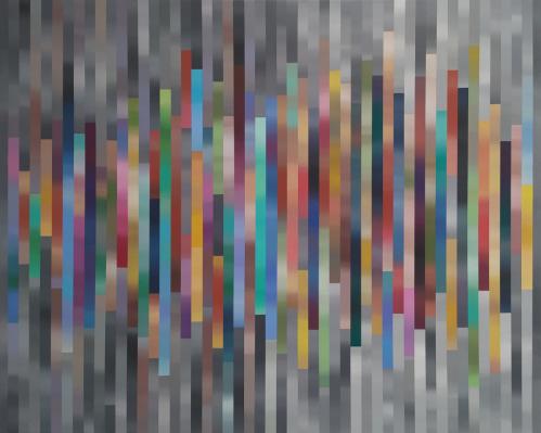 165 Stripes (2022), Acryl auf Leinwand, 100 x 80 cm