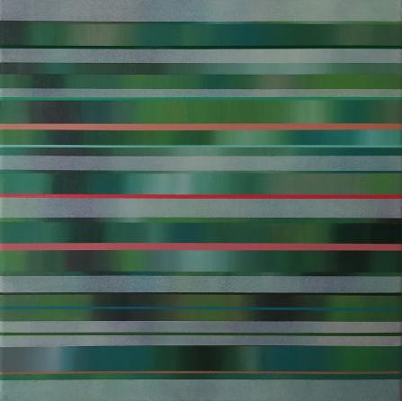 36 Stripes (2022), acrylic on canvas, 30 x 30 cm