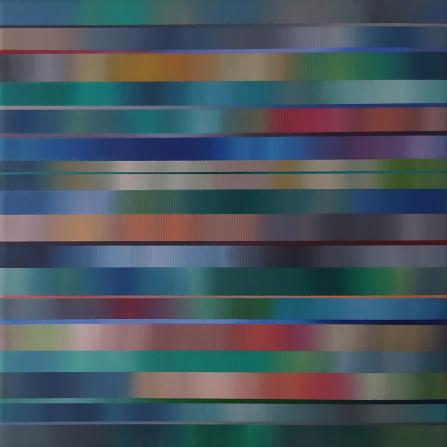 27 Stripes (III) (2022), acrylic on canvas, 30 x 30 cm