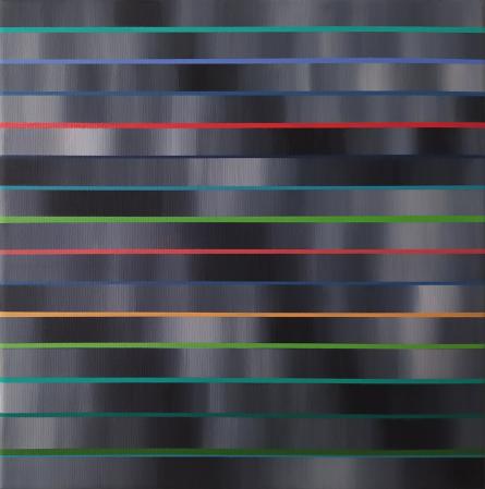 30 Stripes (II) (2022), Acryl auf Leinwand, 30 x 30 cm