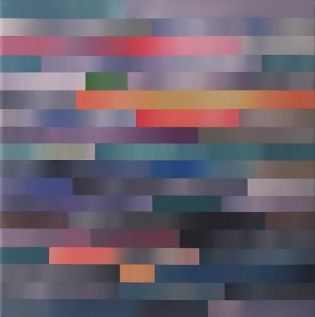 45 Stripes (2022), acrylic on canvas, 30 x 30 cm