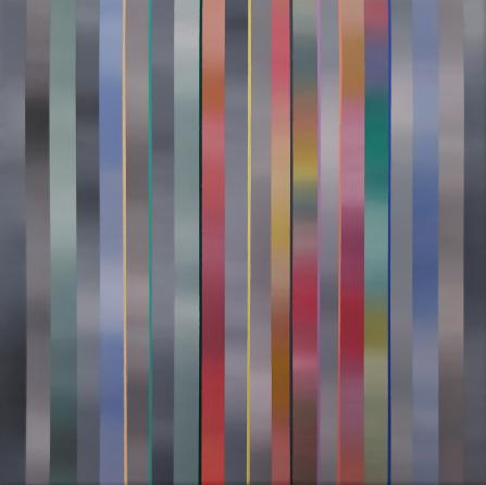 28 Stripes (II) (2022), acrylic on canvas, 30 x 30 cm