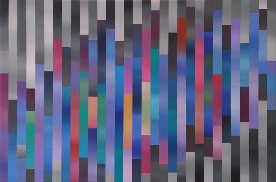 108 Stripes (2022), Acryl auf Leinwand, 60 x 40 cm
