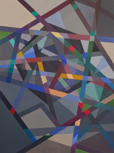 Construction IX (2022), acrylic on canvas, 60 x 80 cm