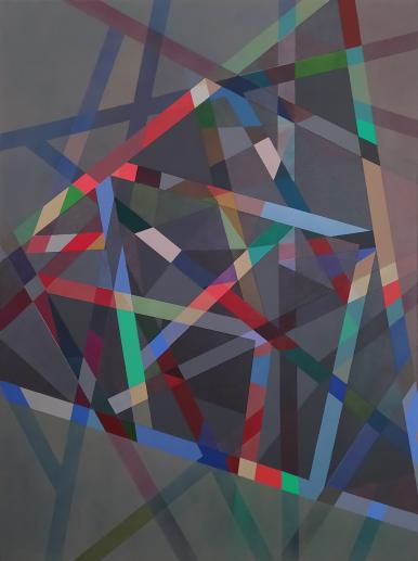 Construction VIII (2022), acrylic on canvas, 60 x 80 cm